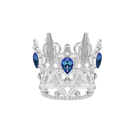 Corona mini de princesa aleación plateado con diamantes 4*4cm
