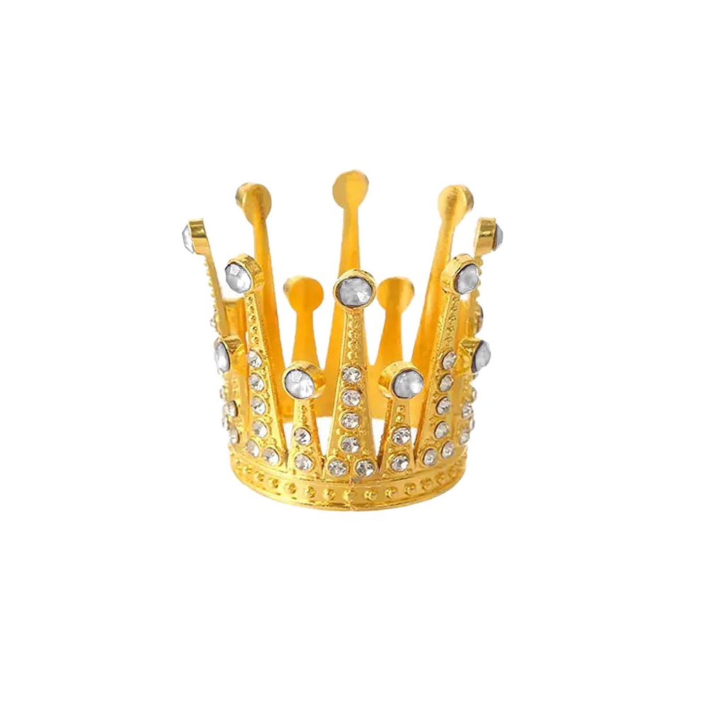 Corona mini de princesa aleación dorado con diamantes 4*4cm
