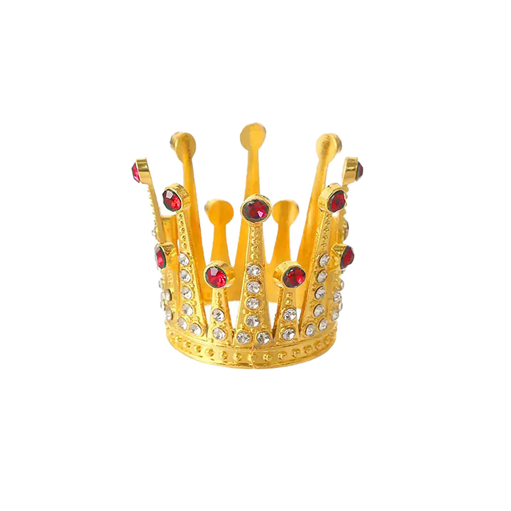 Corona mini de princesa aleación dorado con diamantes 4*4cm