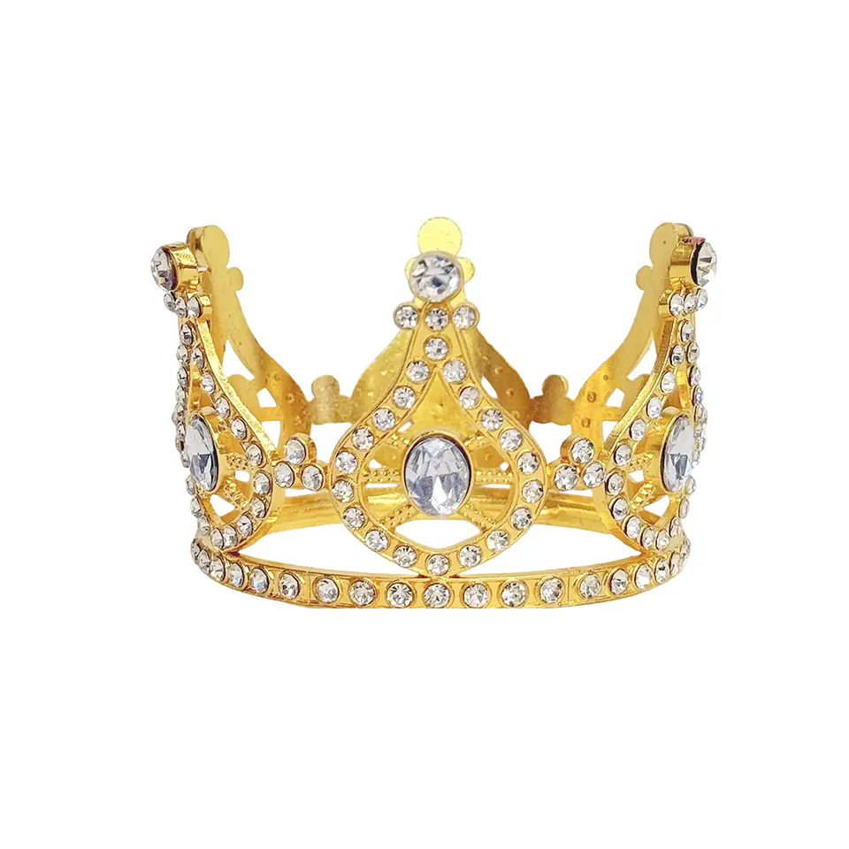 Corona aleación estilo imperial dorado/plateado aleatorio 5*7cm 1