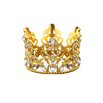 Corona de aleación dorado 4.7*7cm