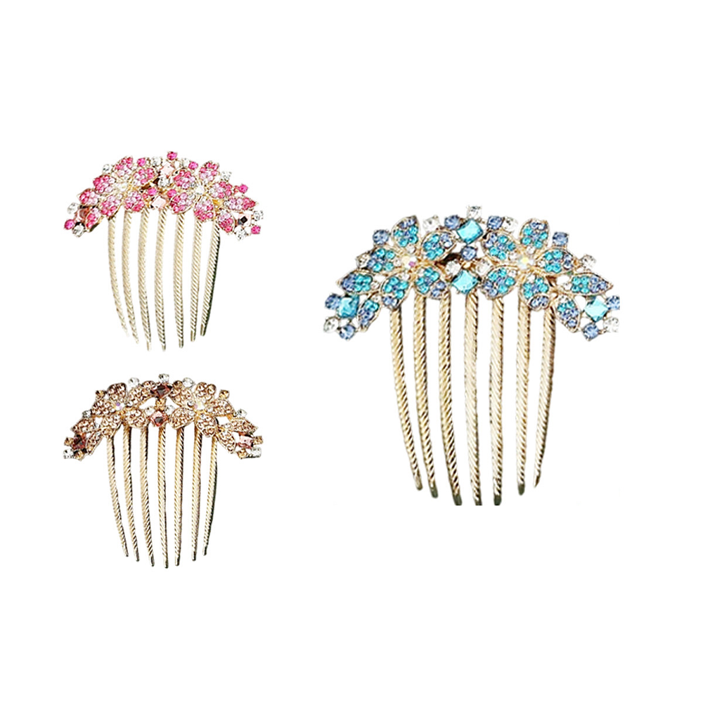 Peineta metálica de siete dientes 8.5*8.5cm Color Aleatorio 