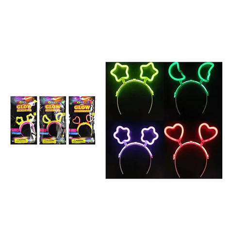 Cintillo fluorescente con figura Color y Diseño Aleatorio