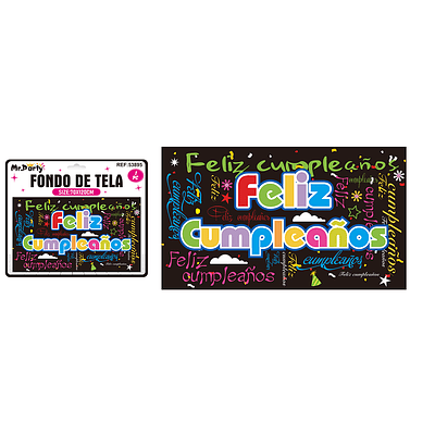 Fondo de tela feliz cumpleaños 120*70cm