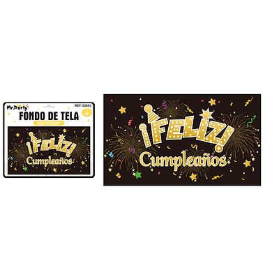 Fondo de tela feliz cumpleaños 120*70cm