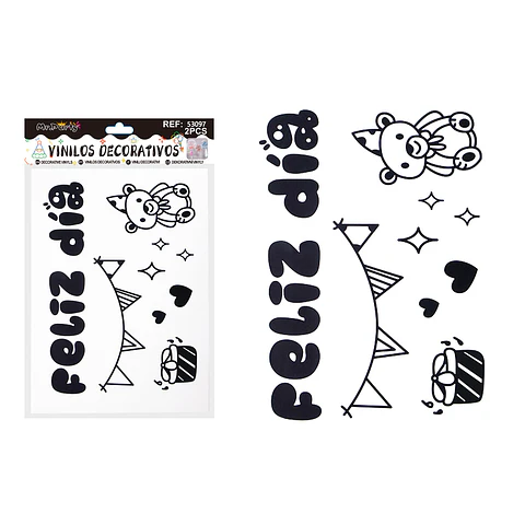Sticker pegatinas para globos burbujas 2pcs Color Aleatorio