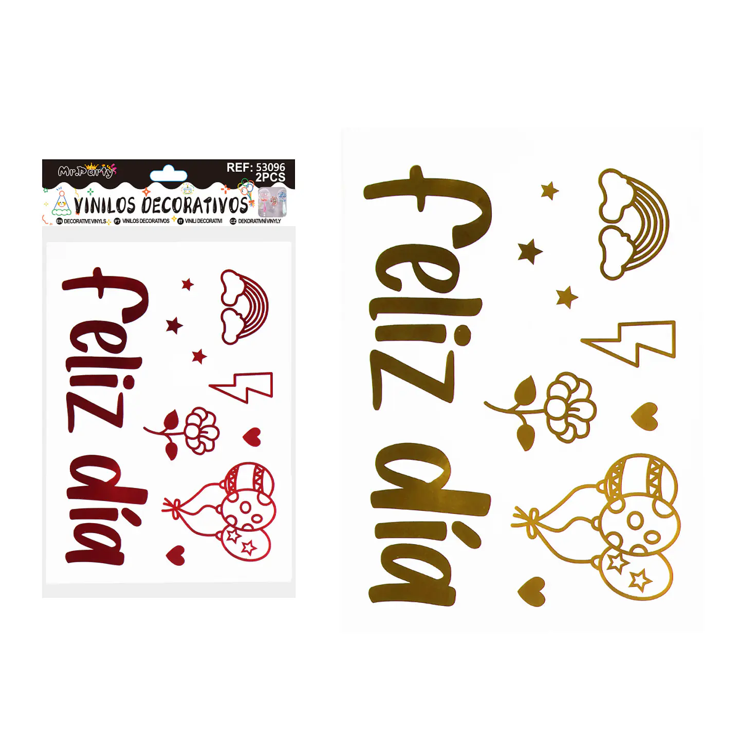 Sticker pegatinas para globos burbujas 2pcs Color Aleatorio 1