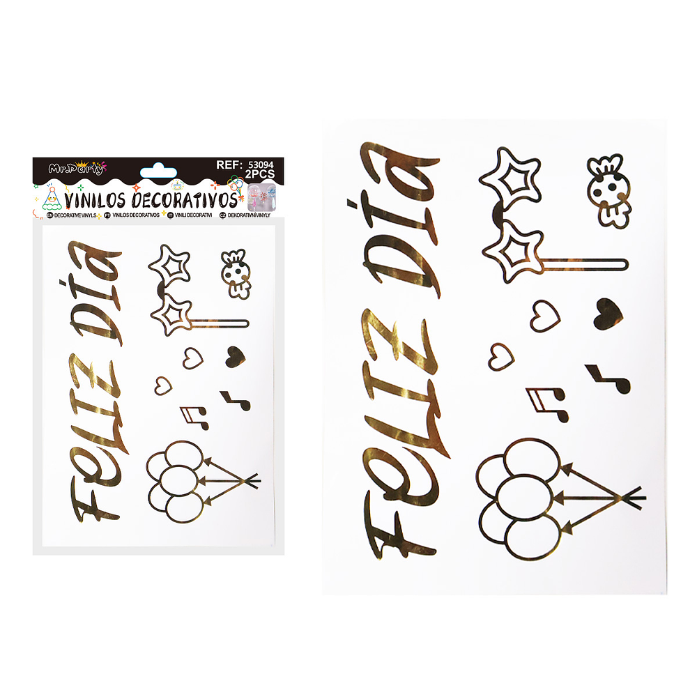 Sticker pegatinas para globos burbujas 2pcs Color Aleatorio