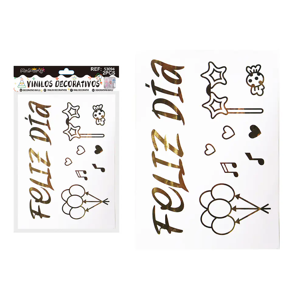 Sticker pegatinas para globos burbujas 2pcs Color Aleatorio 1