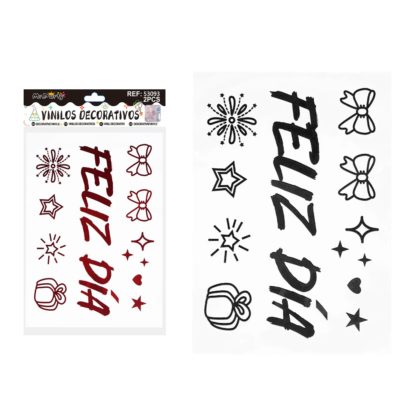 Sticker pegatinas para globos burbujas 2pcs Color Aleatorio 1