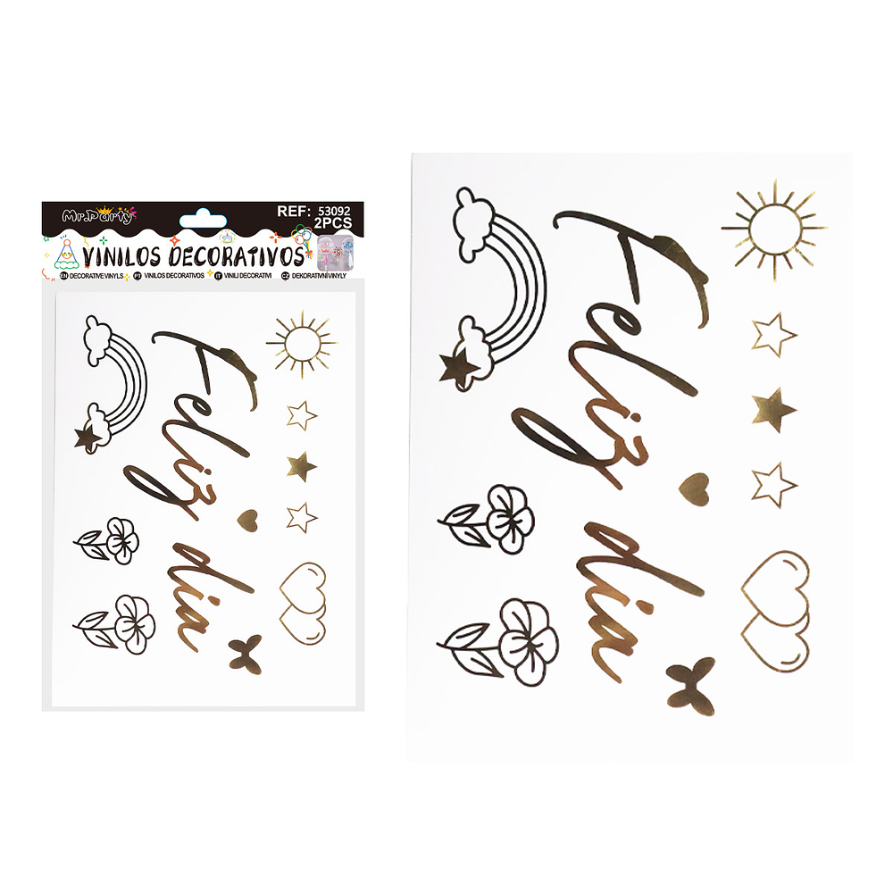 Sticker pegatinas para globos burbujas 2pcs Color Aleatorio