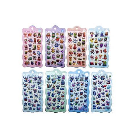 Sticker pegatinas 3D Brainrot/Stitch Diseño Aleatorio