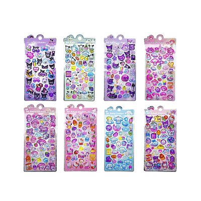 Sticker pegatinas 3D Kuromi/Cinnamoroll/Hello Kitty/My Melody Diseño Aleatorio