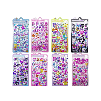 Sticker pegatinas 3D Kuromi/Cinnamoroll/Hello Kitty/My Melody Diseño Aleatorio