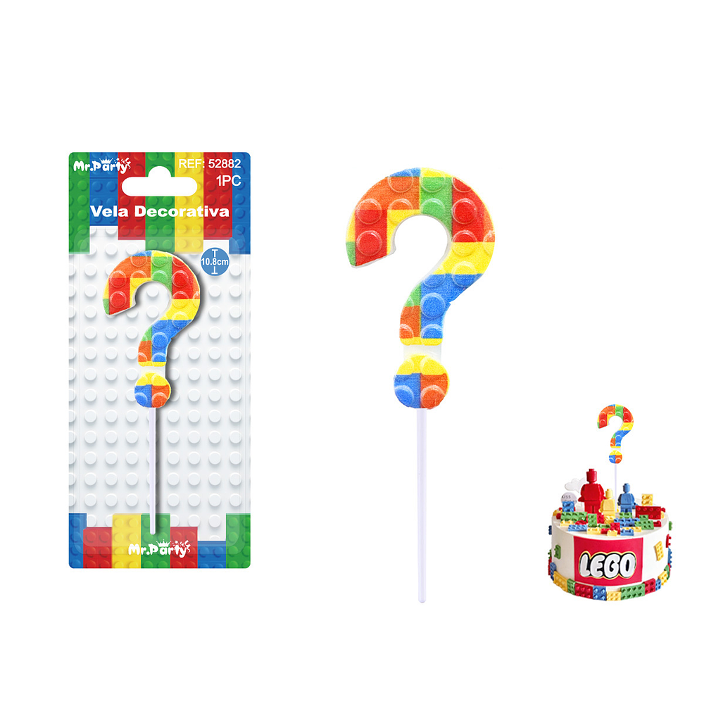 Vela de Lego Número Signo ? 4.9*3.4*0.85cm