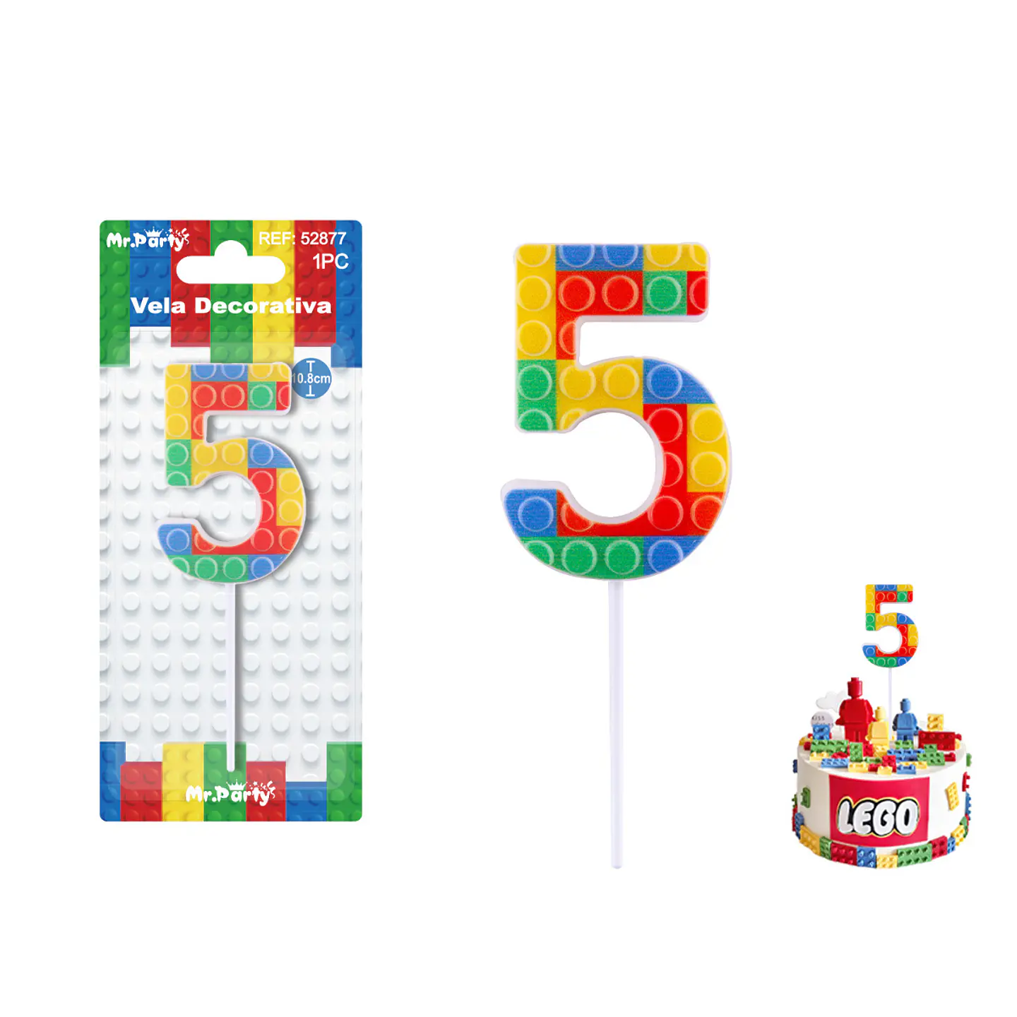 Vela de Lego Número 5 4.9*3.4*0.85cm 1