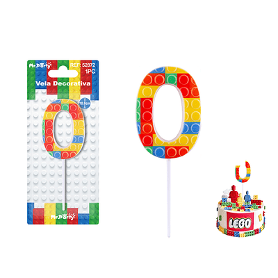Vela de Lego Número 0 4.9*3.4*0.85cm
