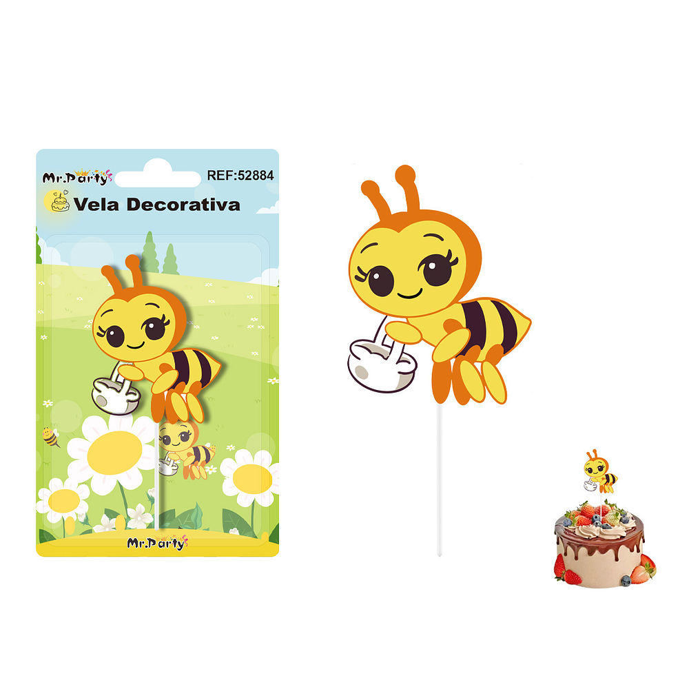 Vela de cumpleaños abeja 4.5*6cm
