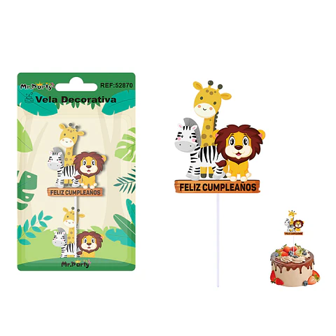 Vela de cumpleaños zoológico 5*6cm