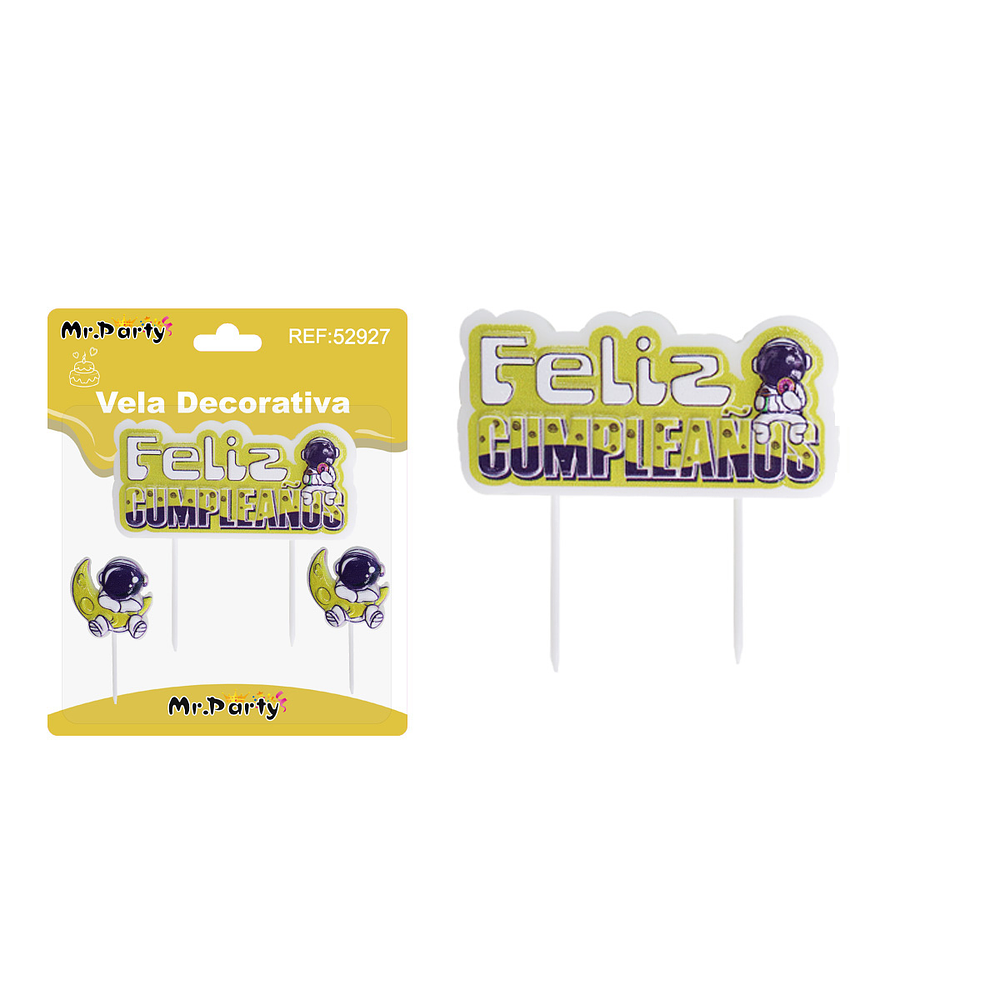 Vela de cumpleaños astronauta 4.2*8.7cm