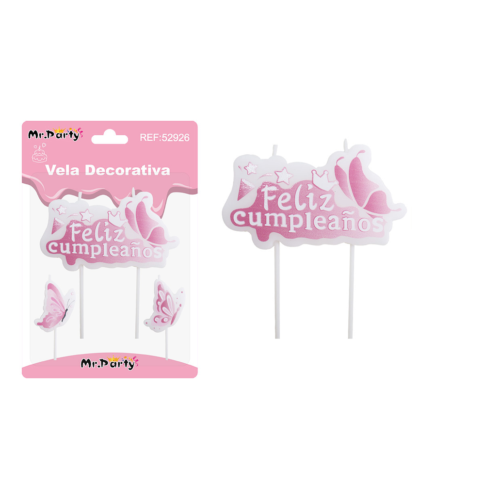 Vela de cumpleaños mariposa 5.3*9cm
