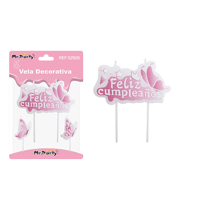 Vela de cumpleaños mariposa 5.3*9cm