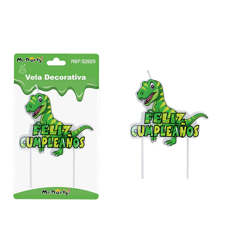 Vela de cumpleaños dinosaurio 8.7*9cm