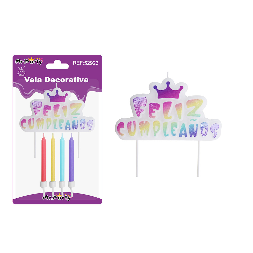 Vela de feliz cumpleaños 8.7*5cm 5pcs