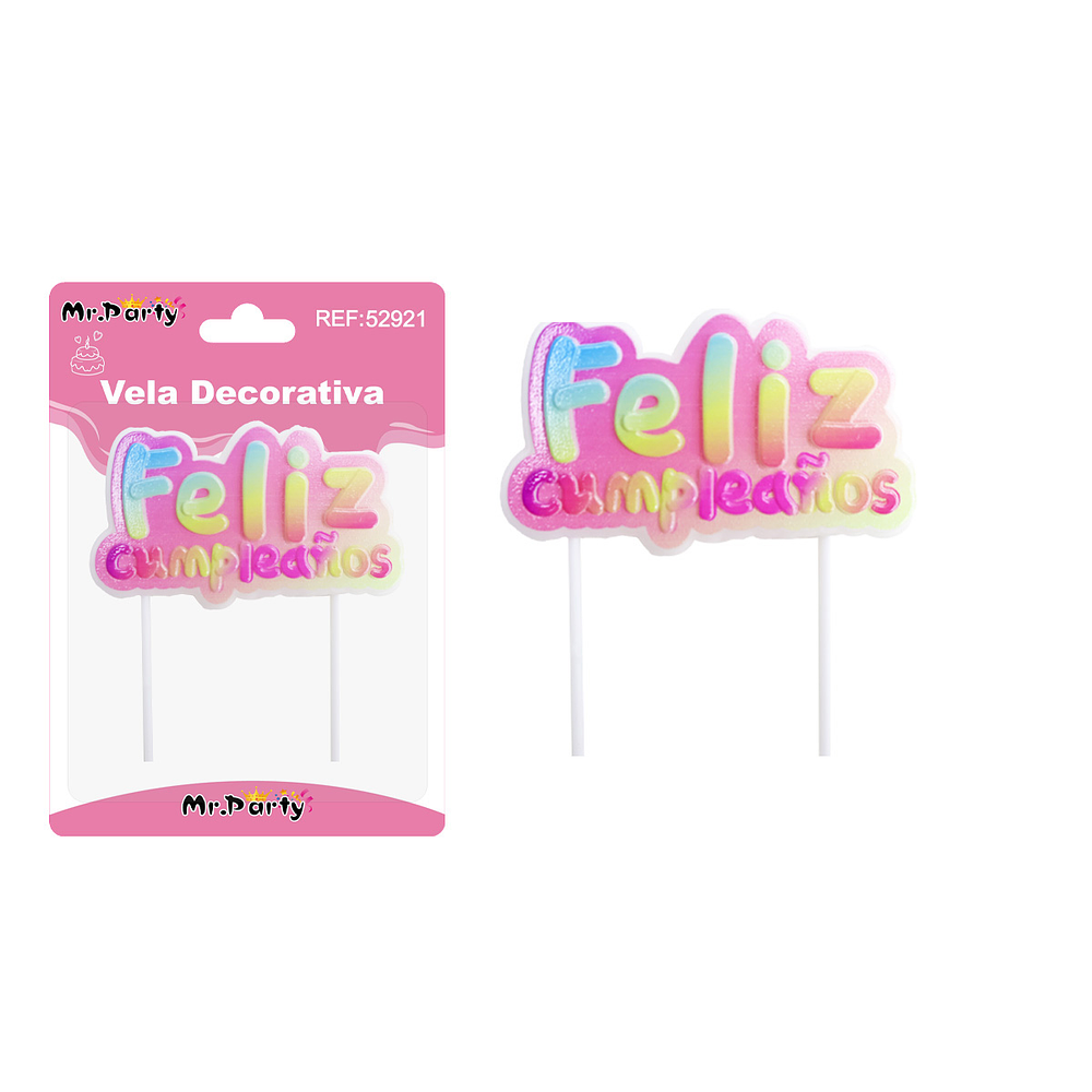 Vela de feliz cumpleaños 5.3*9.8cm