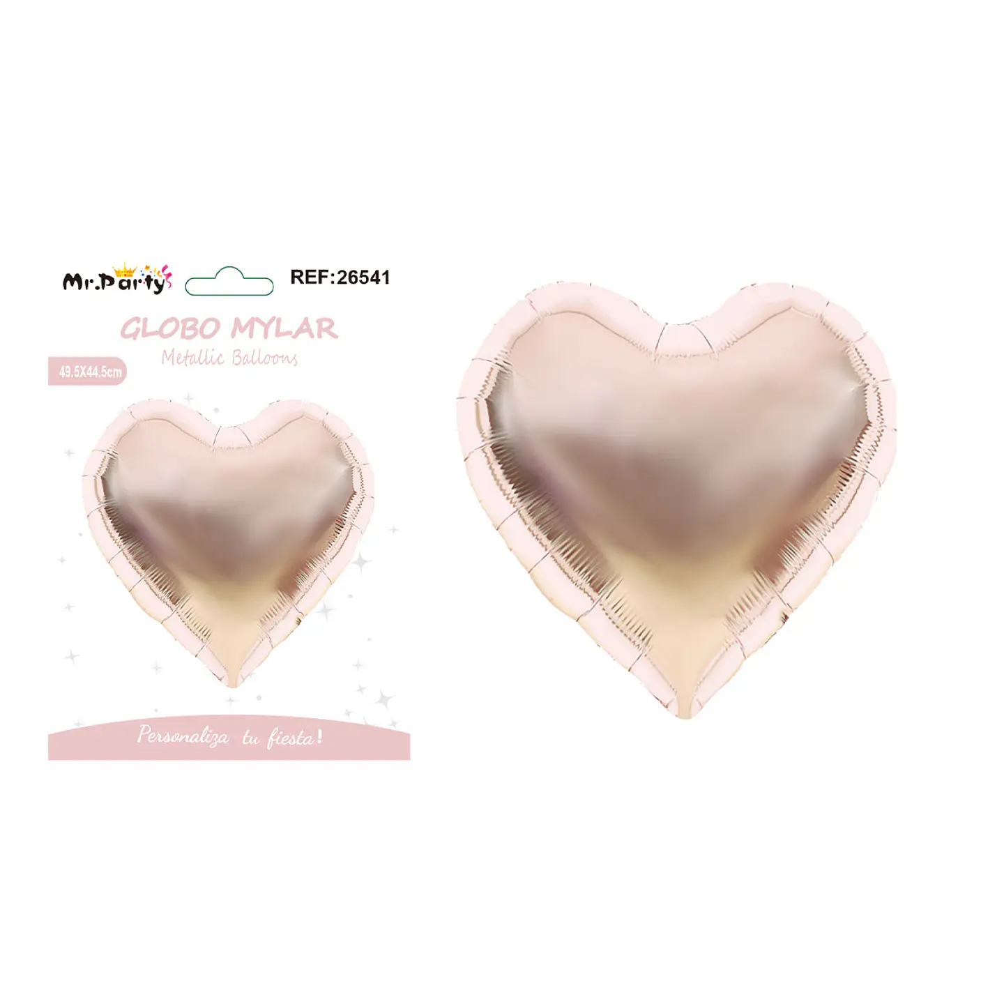 Globo metálico corazón dorado rosa 49.5*44.5cm 1