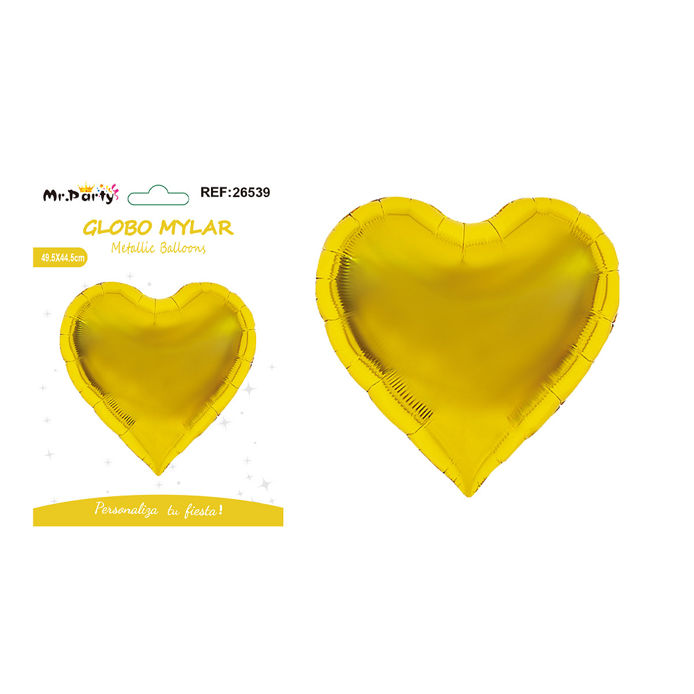 Globo metálico corazón dorado 49.5*44.5cm