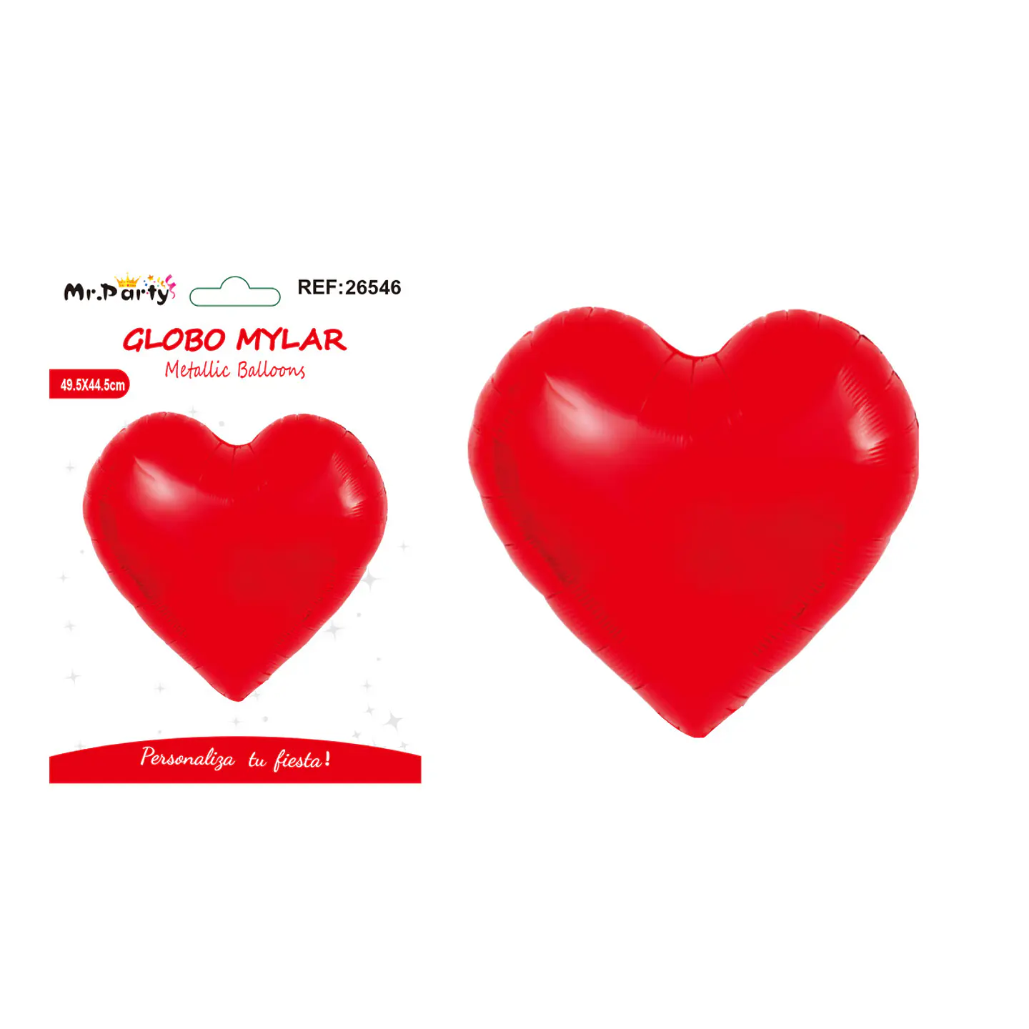 Globo metálico corazón rojo 49.5*44.5cm 1