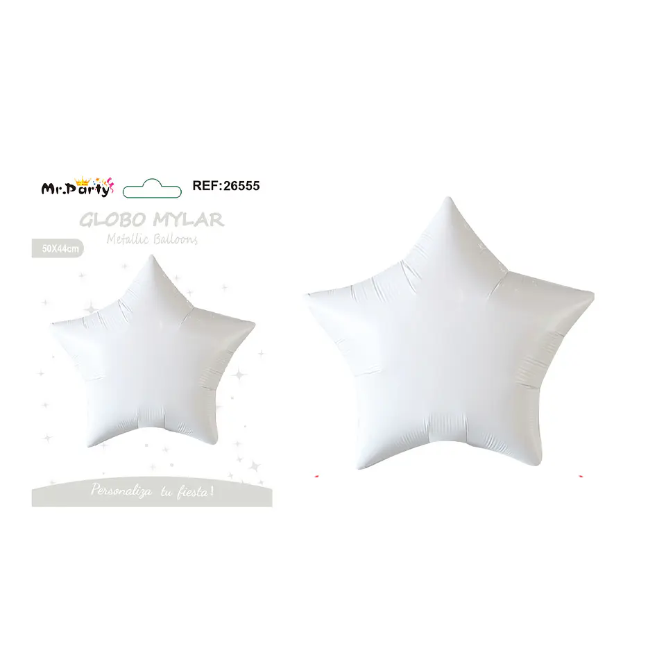 Globo metálico estrella blanca 50*44cm 1