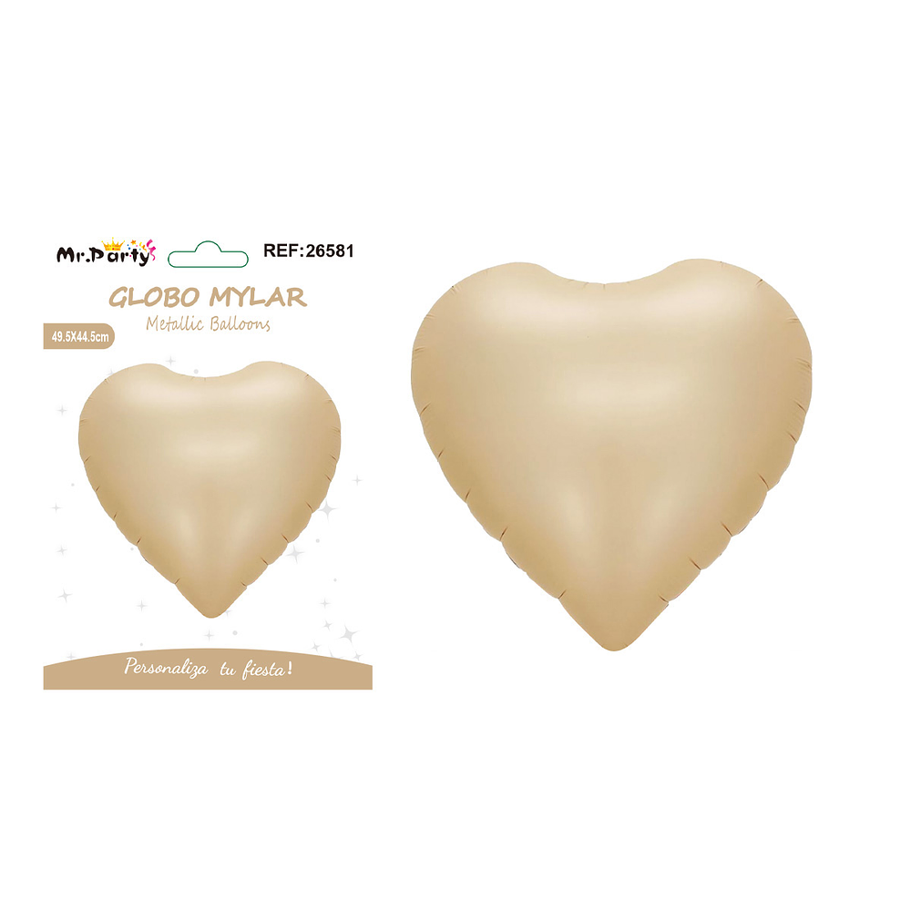 Globo metálico corazón color caramelo 49.5*44.5cm