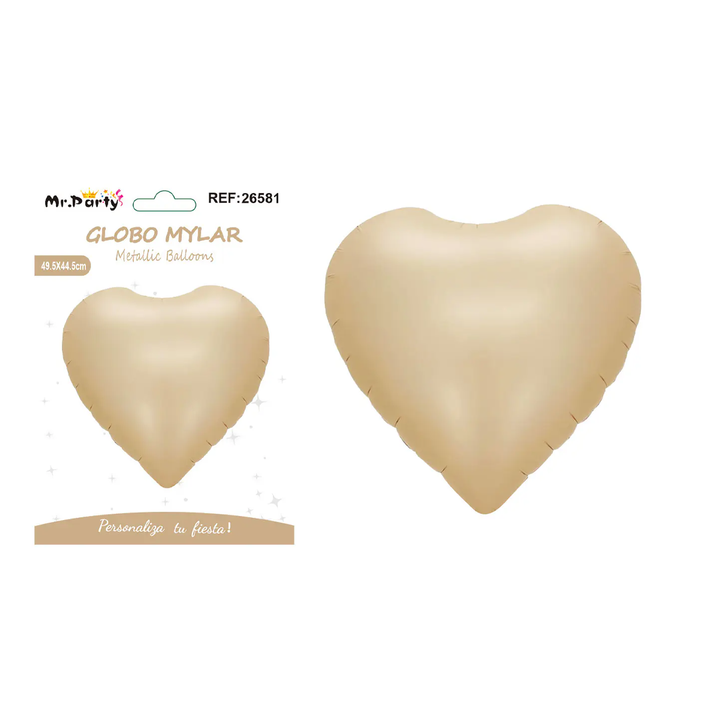Globo metálico corazón color caramelo 49.5*44.5cm 1