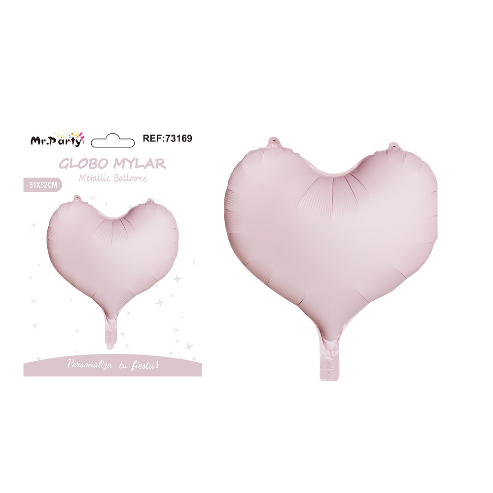 Globo metálico corazón rosa 51*52cm