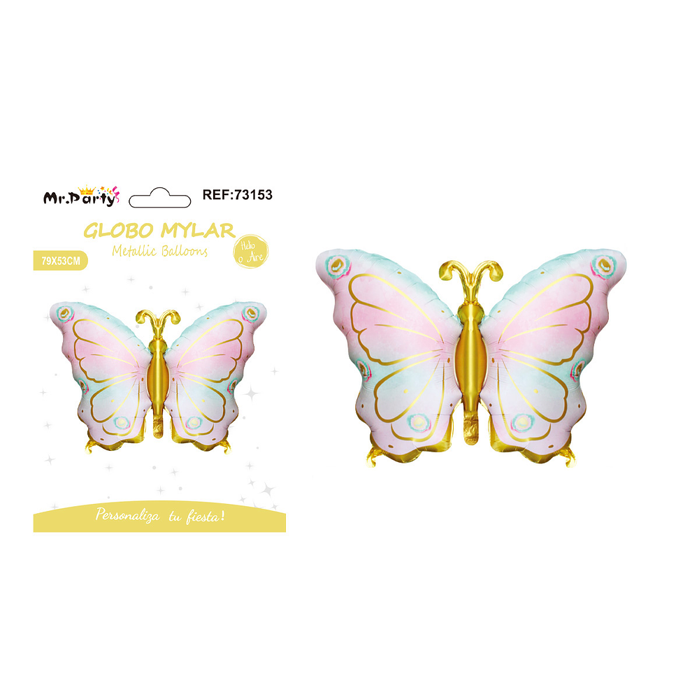 Globo metálico mariposa 79*53cm