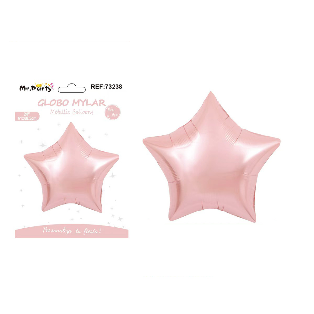 Globo metálico estrella rosa 61*68.5cm