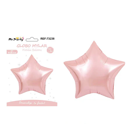 Globo metálico estrella rosa 61*68.5cm