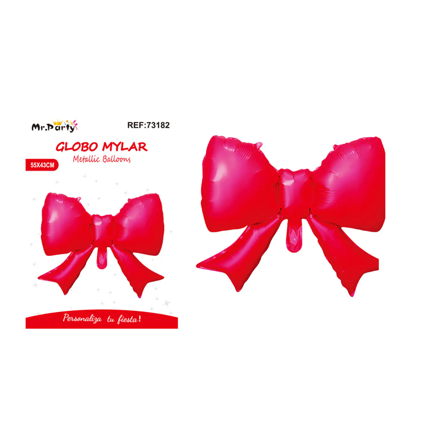 Globo metálico lazo rojo 55*43cm 1