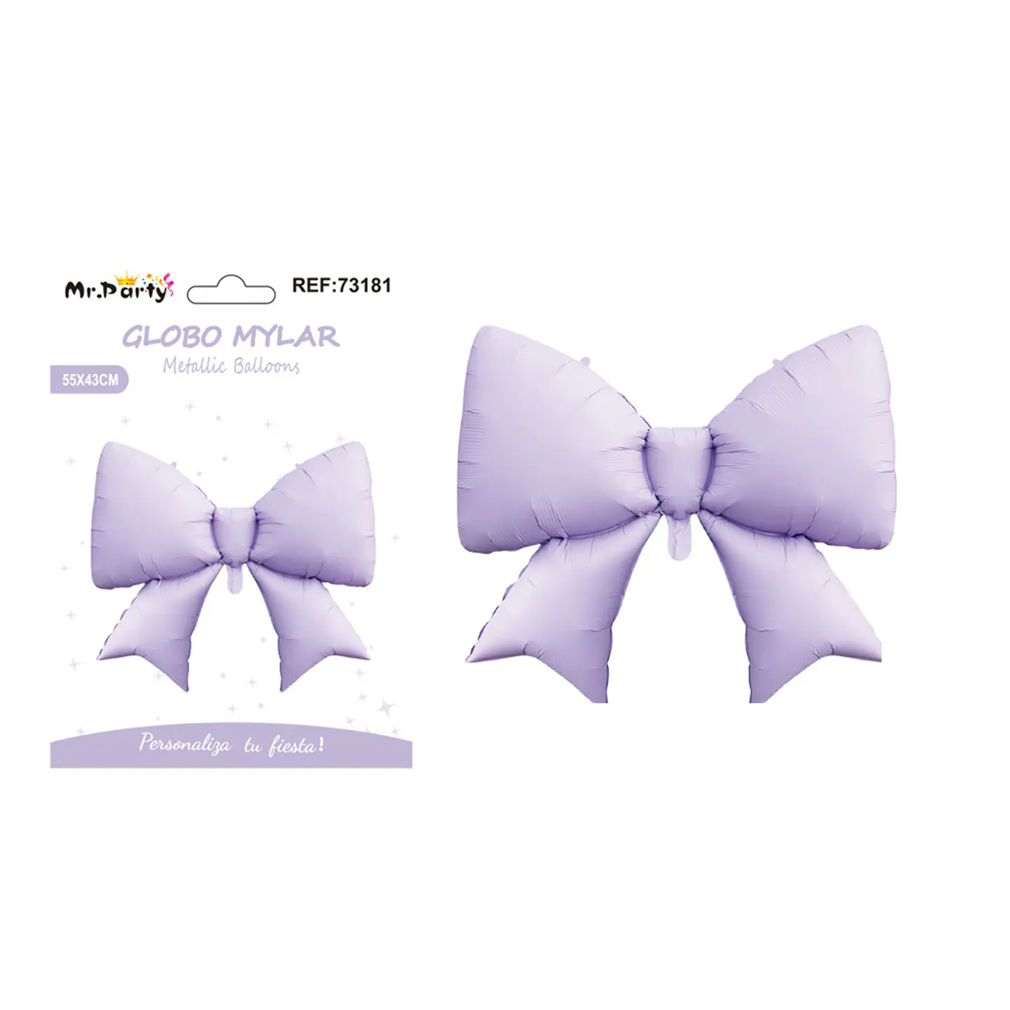 Globo metálico lazo violeta 55*43cm 1