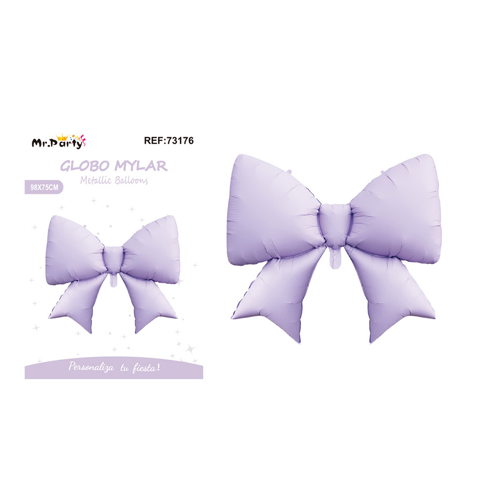 Globo metálico lazo violeta 98*75cm