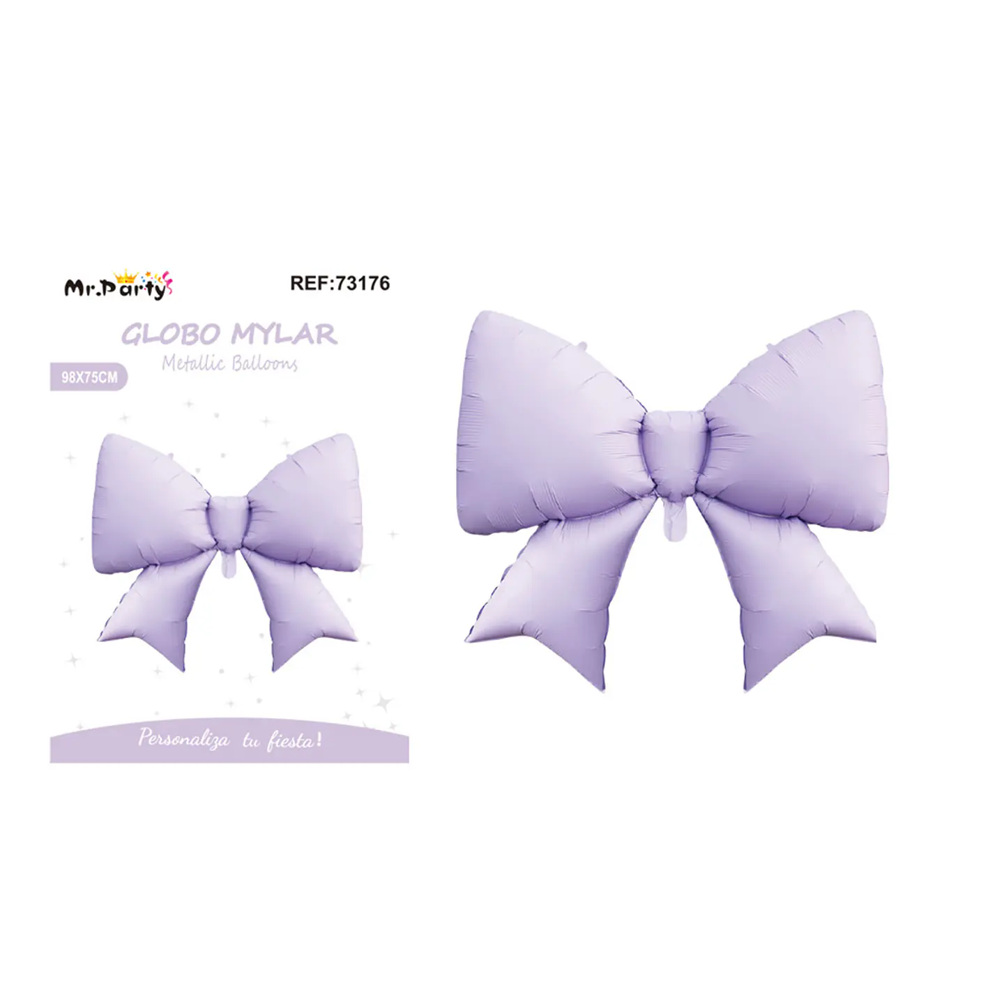 Globo metálico lazo violeta 98*75cm 1