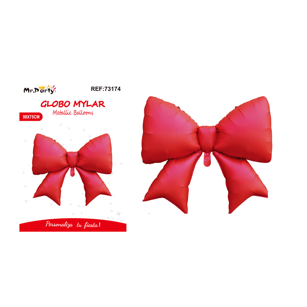 Globo metálico lazo rojo 98*75cm