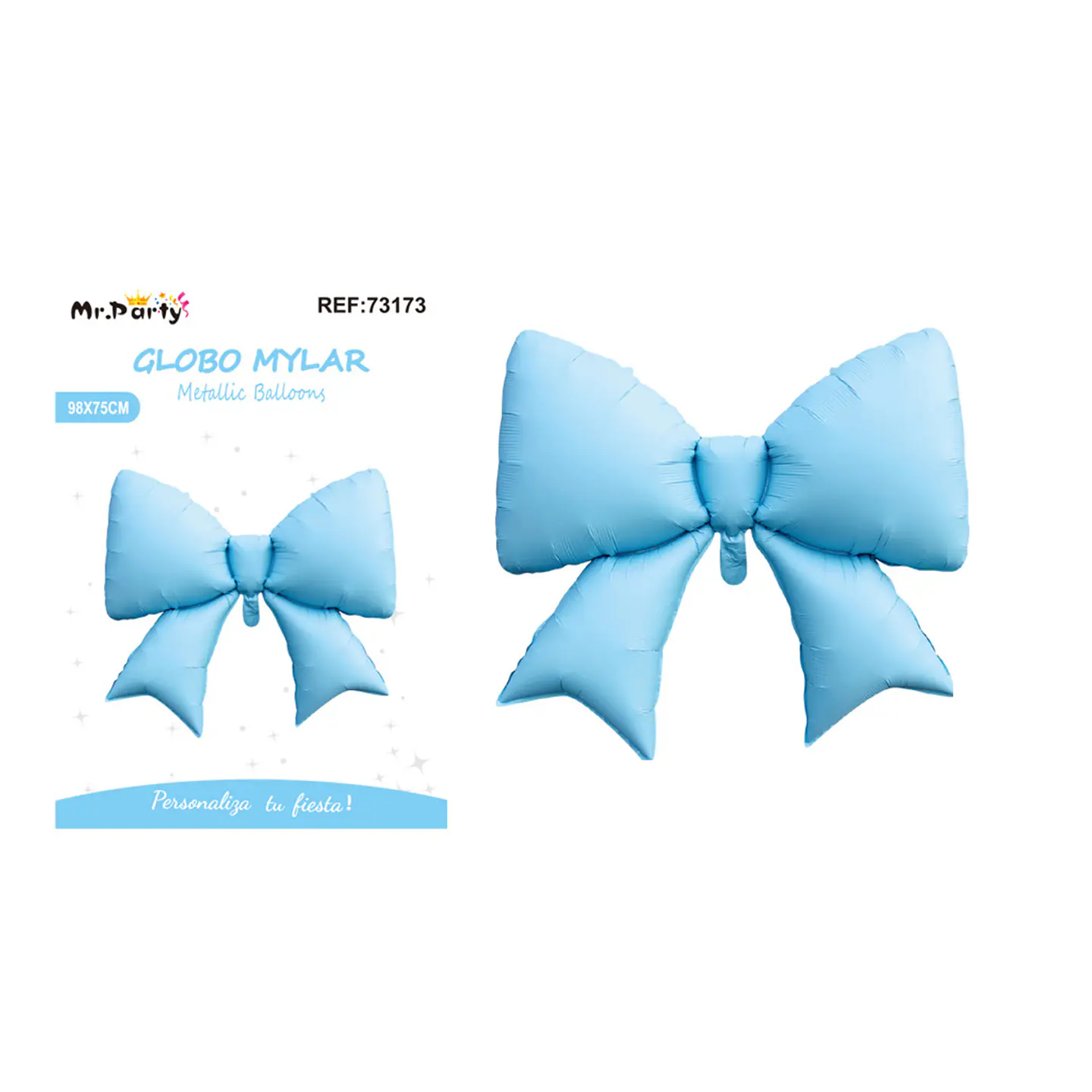 Globo metálico lazo azul 98*75cm 1