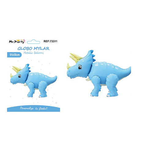 Globo metálico dinosaurio Triceratops 91*58cm