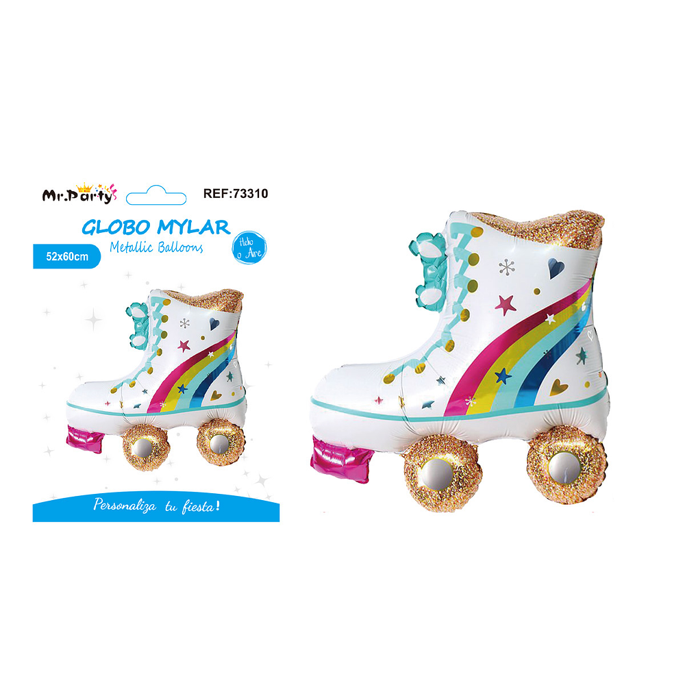 Globo metálico patines 52*60cm