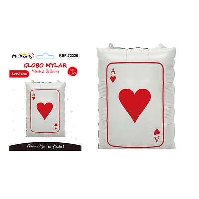 Globo metálico carta roja A 50*56.5cm