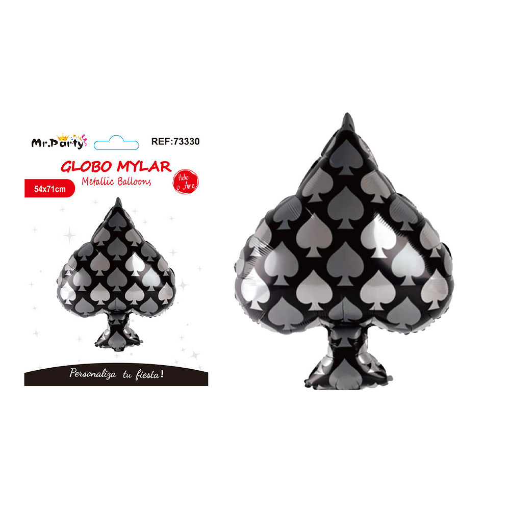 Globo metálico picas negras 54*71cm