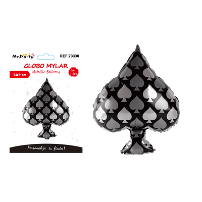 Globo metálico picas negras 54*71cm